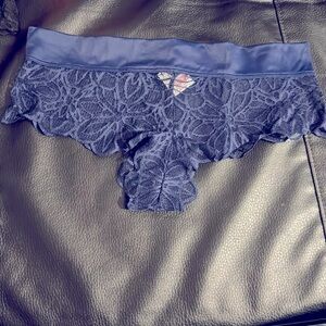 PINK Navy Lace Extra Low Rise Cheekster Size:Small Condition: New, tag attached